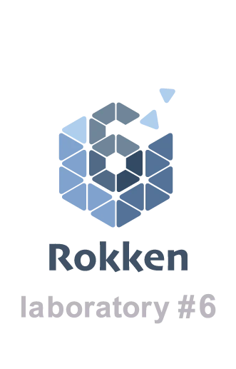 Rokken logo with laboratory number 6.